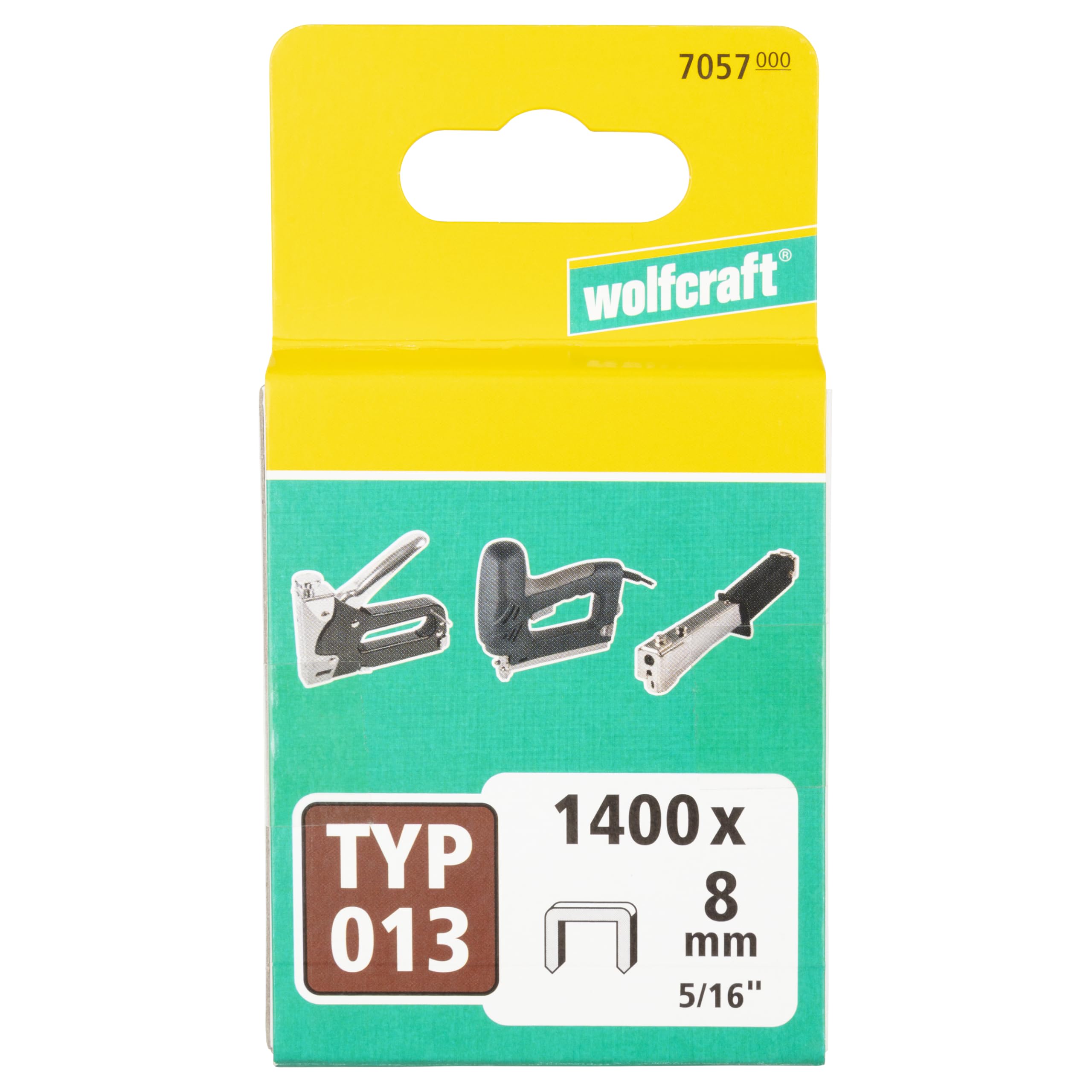 wolfcraft Broad Back Staple, Type 013 I 7057000 I Ideal for fastening fabric, textiles and thin strips of wood
