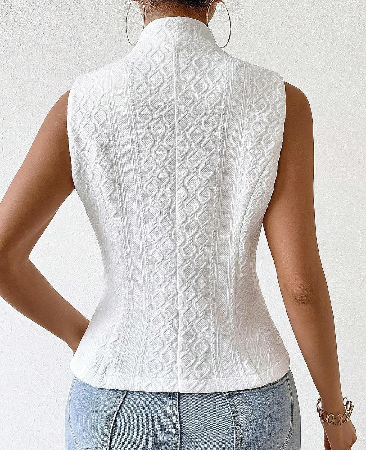 MINTLIMIT Vest for Women Sleeveless Button Down Blazer Knit Tank Top Summer Casual Waistcoat Vests