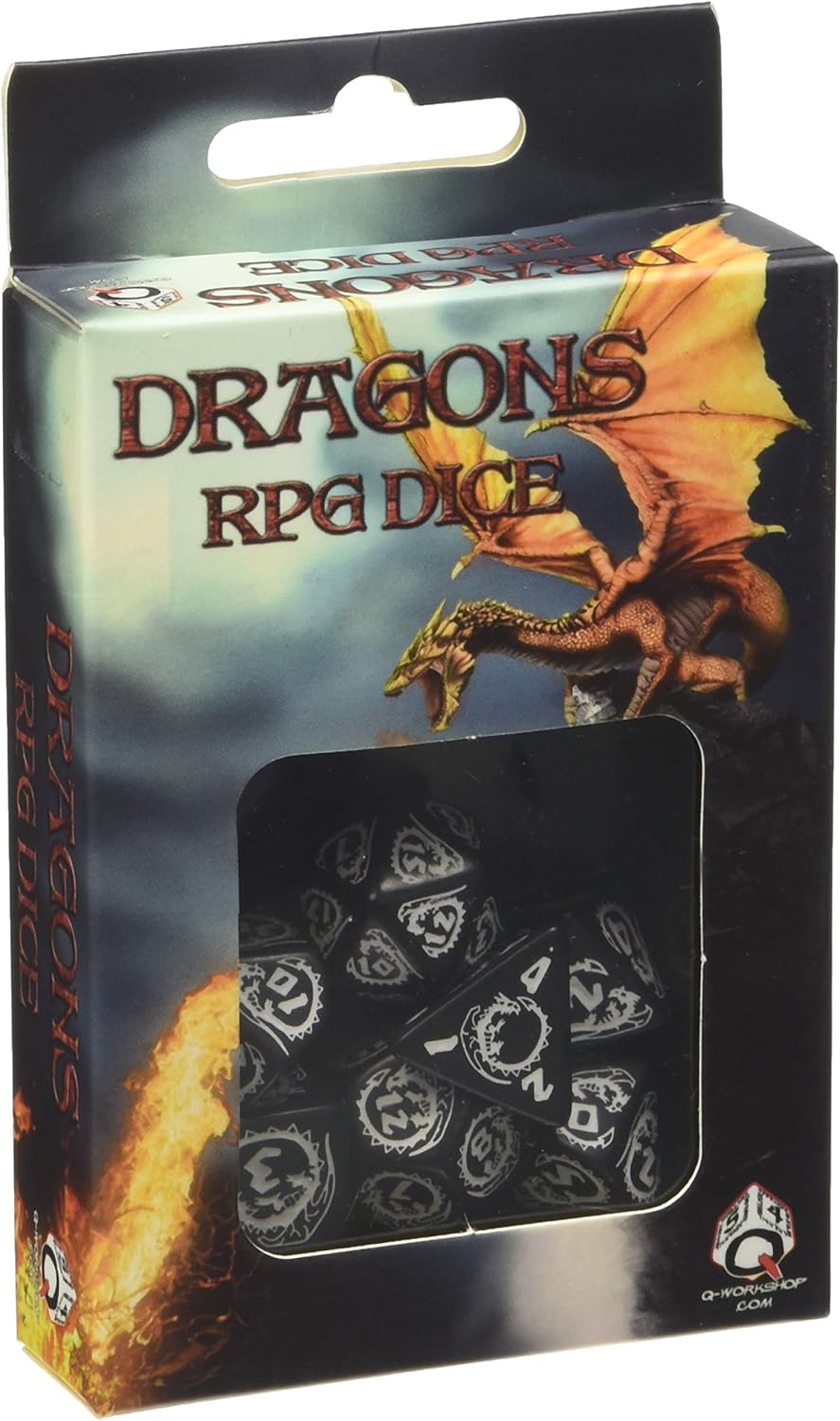 Dragon Dice Black/White (7) Board Game Toys