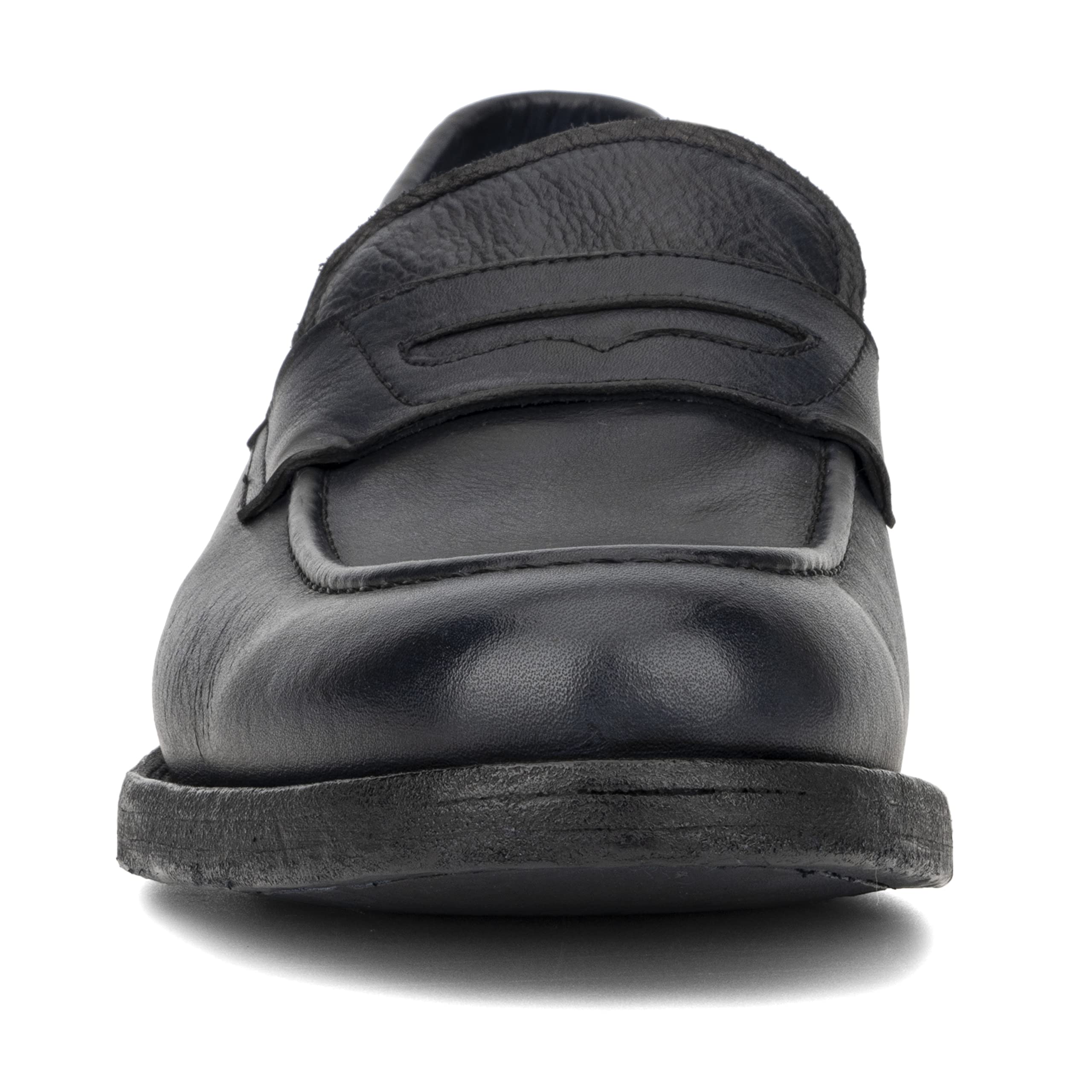 Vintage Foundry-Elegant Flat Sole, Black Leather Slip-On Loafers TMW_40TN_25_VINTAGE_FOUNDRY_DR  main image 2