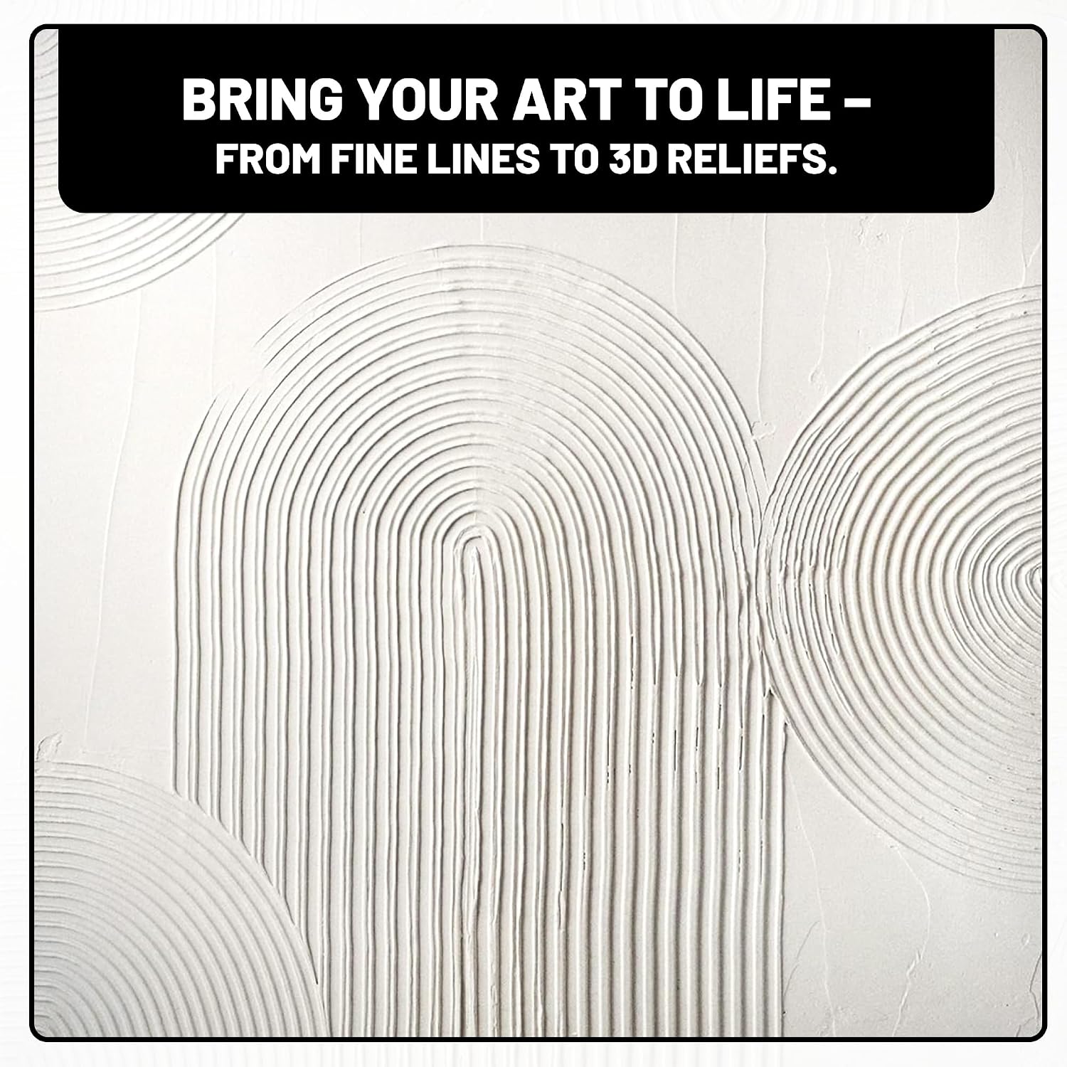 Fine Texture White 8.45 fl oz – Modeling Paste for Acrylic Painting, Textures, and Effects – Versatile for Canvas, Wood, and Other Surfaces