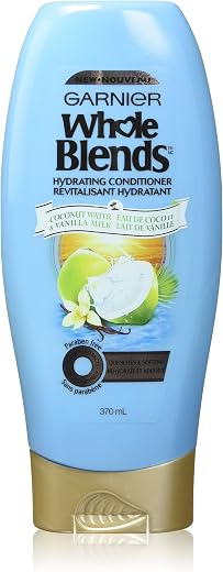 Garnier Whole Blends Hydrating Conditioner For Dry Hair Type With Coconut Water & Vanilla Milk Extracts, 12.5 Fluid Ounce,...