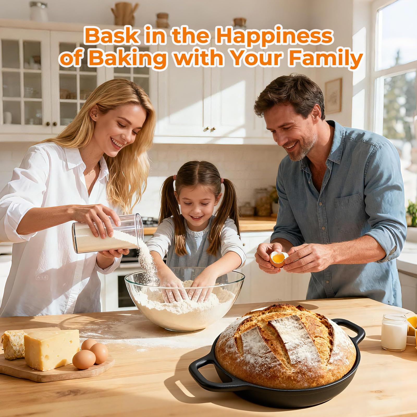 Pre-Seasoned Cast Iron Dutch Oven - Bread Baking -5 Pre-Seasoned Cast Iron Dutch Oven - Bread Baking -5