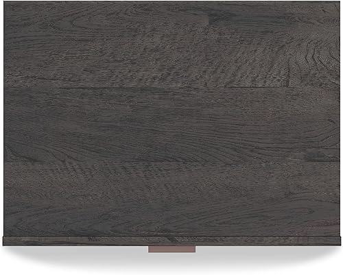 Miniatura 9 de Signature Design by Ashley Toretto - Mesita de noche rústica de 2 cajones con carga inalámbrica USB y Qi, gris oscuro