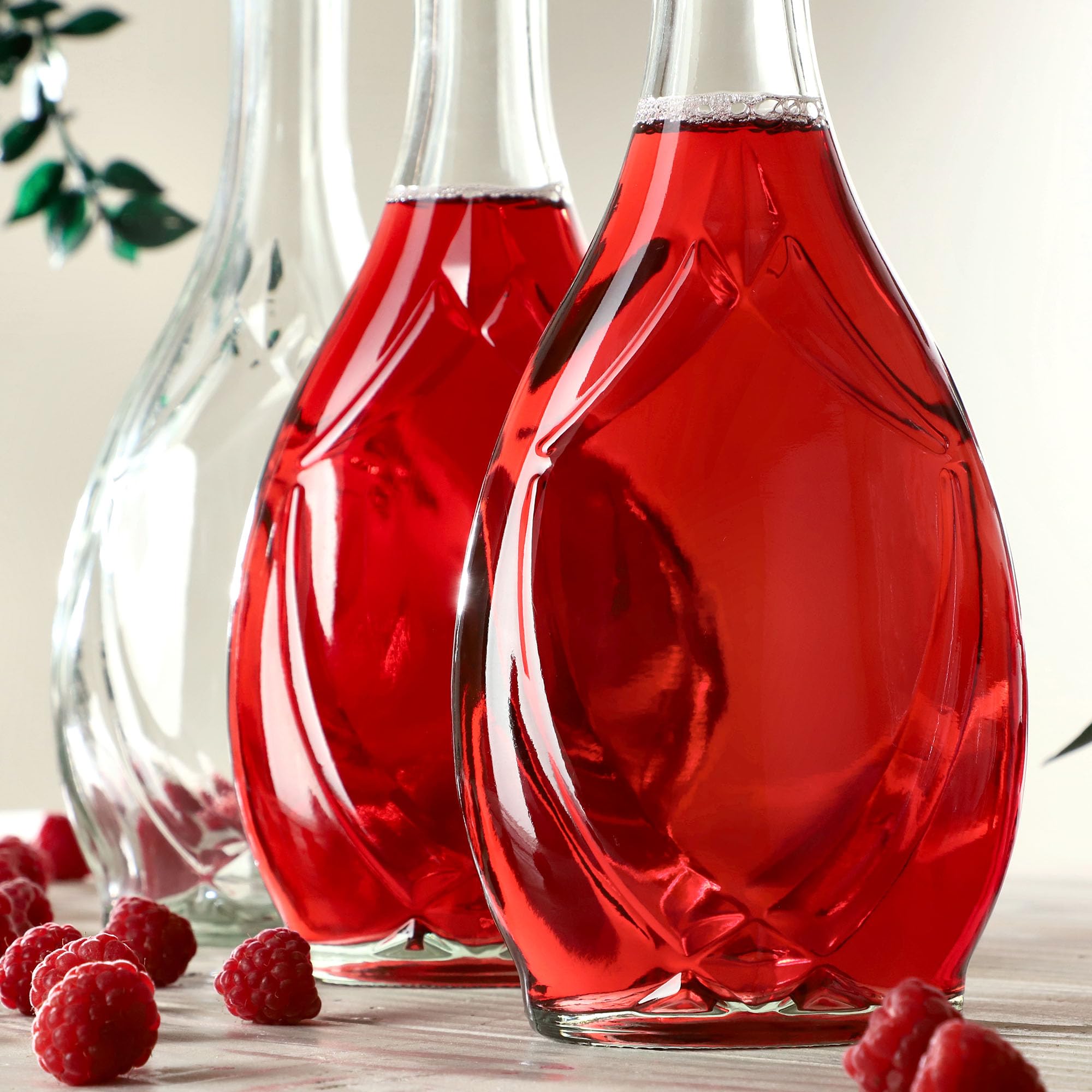 KADAX Lot de 9 Bouteilles en Verre 500ml avec Bouchon en liège – Bouteilles vides à remplir pour Liqueur, schnaps, Huile et vinaigre, idéales pour Cadeaux et Faire Maison