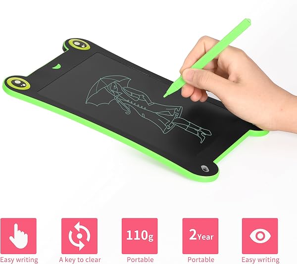 8,5-inch newyes LCD Tablet With écriture-electronics Board – For Office And School Children Drawing and Writing Tablet Frog-blue - 3