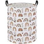 Essme Kids Laundry Basket,Rainbow Hamper Collapsible Canvas Waterproof Storage Bin for Girls, Cute Hamper,Gift Baskets.(Dream rainbow)