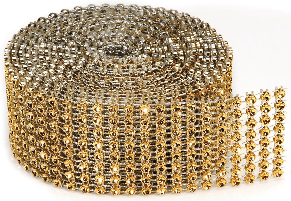 8 Rows Bling on a Roll, 3mm x 2-Yard, Gold