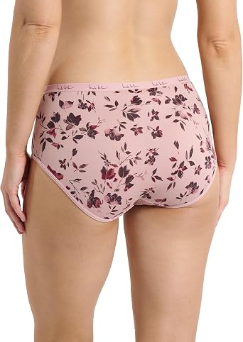 Nicole Miller Women's Brushed Knit High Waisted Brief Underwear Set, 5-Pack (Missy & Plus)