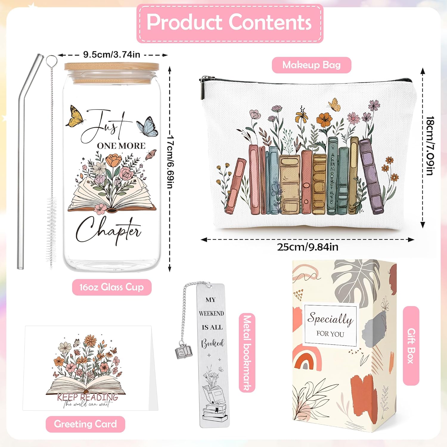 Book Lovers Gifts for Women - Bookish Gifts for Readers, Unique Book Lover Club Gift, Librarian Bookworm Gift Ideas for Reading Lovers, Cute Christmas Birthday Present for Reader Women - Image 2