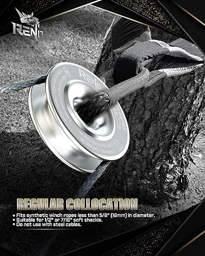 Miniatura 6 de RENO Winch Snatch - Anillo de recuperación de 66,000 libras, compatible con todoterreno, ATV, UTV, SUV, camión, todoterreno, vehículo todoterreno,