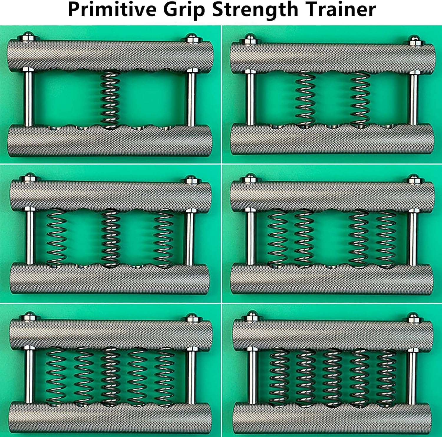 Super Hand Gripper Strengthener, Primitive Grip Strength Trainer, Finger Exerciser Adjustable Resistance with 5 Heavy Duty Springs, Ideal for Forearm and Grip Strength Workout Training