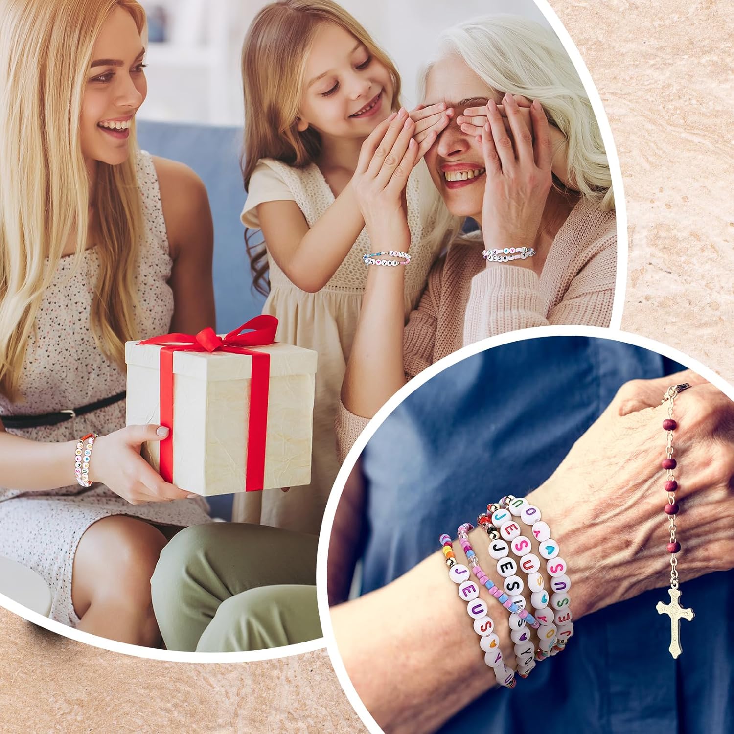 72 Pcs WWJD Bracelets Jesus You Christian Bracelets Bulk, Beaded Friendship Bracelet for Women Kid Colorful Religious Bracelets Inspirational Reminder Jewelry Gift(Jesus) - Image 6