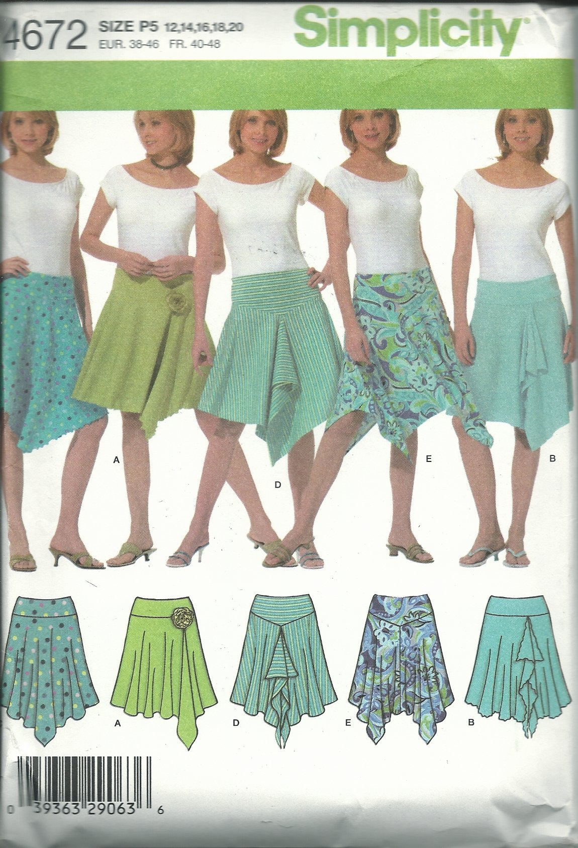 Patron de couture jupe Simplicity 4672p : fini les tailles mal ajustées