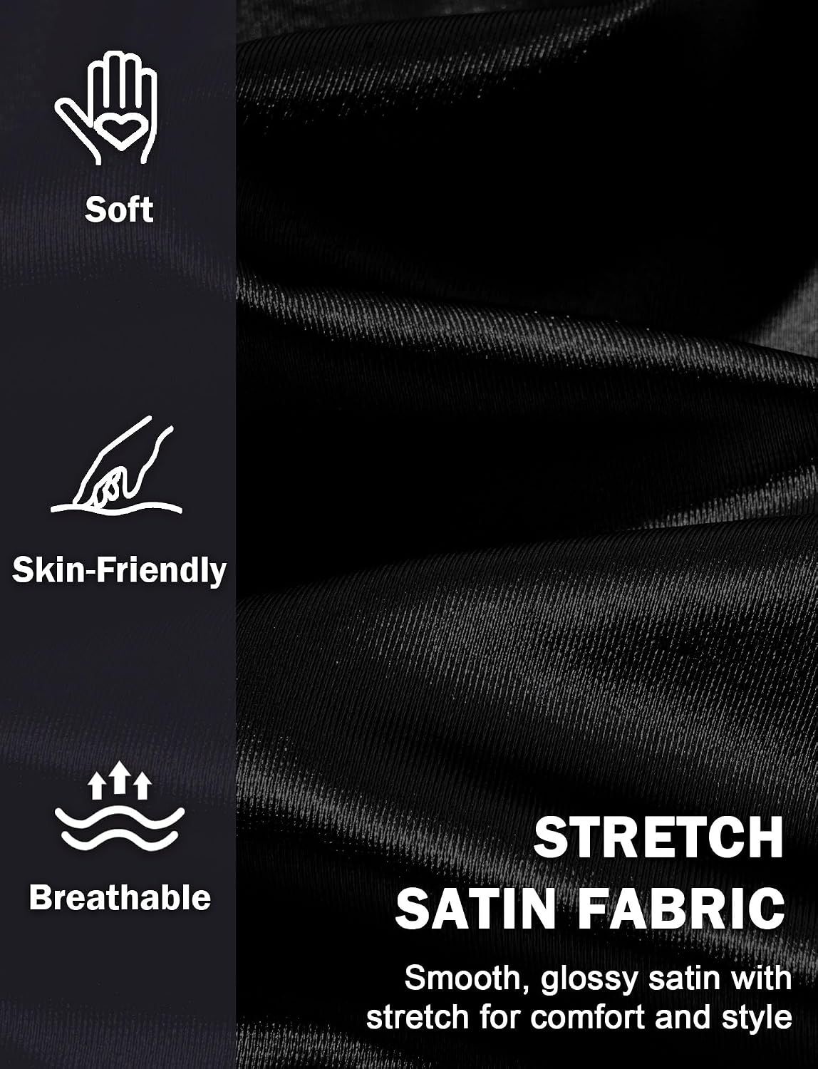 SEAUR Men's Glossy Shorts Silky Smooth Boxer Briefs Stretch-Fit Tight Jogging Swimming Trunks