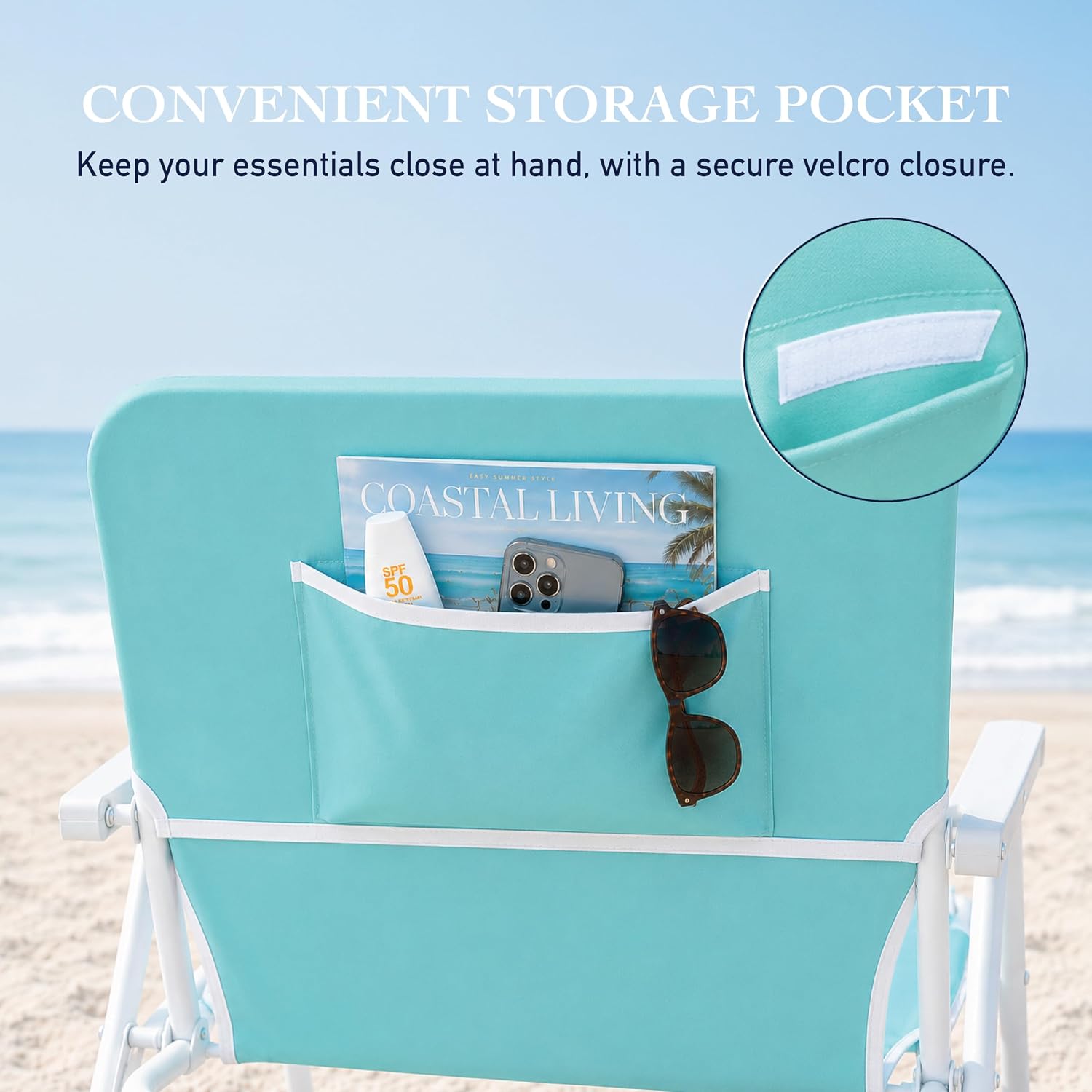 CARIBBEAN JOE Folding Beach Chair, 1 Position Lightweight and Portable Foldable Outdoor Camping Accessories with Carry Strap (Bold Stripe, 225lbs Capacity)