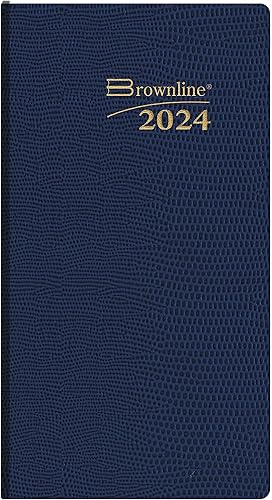 Miniatura 4 de Brownline Planificador diario tradicional de bolsillo 2024, libro de citas, 12 meses, enero a diciembre, encuadernación perfecta, 6 x 3.125