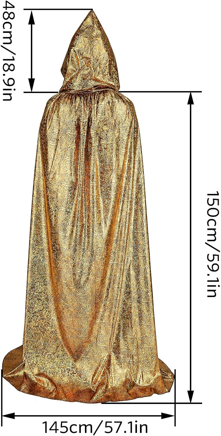 Halloween Holiday Costume Cape Unisex Hooded Cloak Gothic Role Cape Halloween Cosplay Costumes Hooded Robe Cape Full Length : Clothing, Shoes & Jewelry