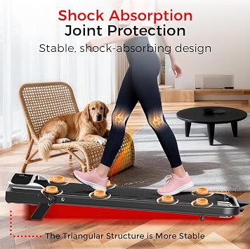 Walking Pad Treadmill for Home - Portable 3.0HP Walk Running Pads with Handle Bar with 8% Incline, Compact Tread Mills Machine Fold up Indoor, Easy Assembly, Up to 350LBS Capacity (8)
