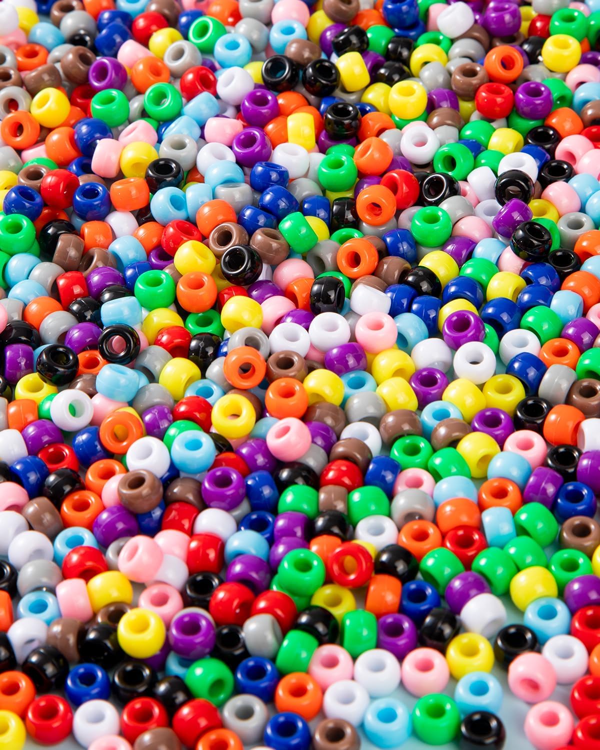 1000+ Pcs Pony Beads, 9mm Multi-Colored Kandi Beads for Bracelet Making, Hair Braids, Necklaces, Key Chains, Jewelry (Rainbow Pack) - Image 7