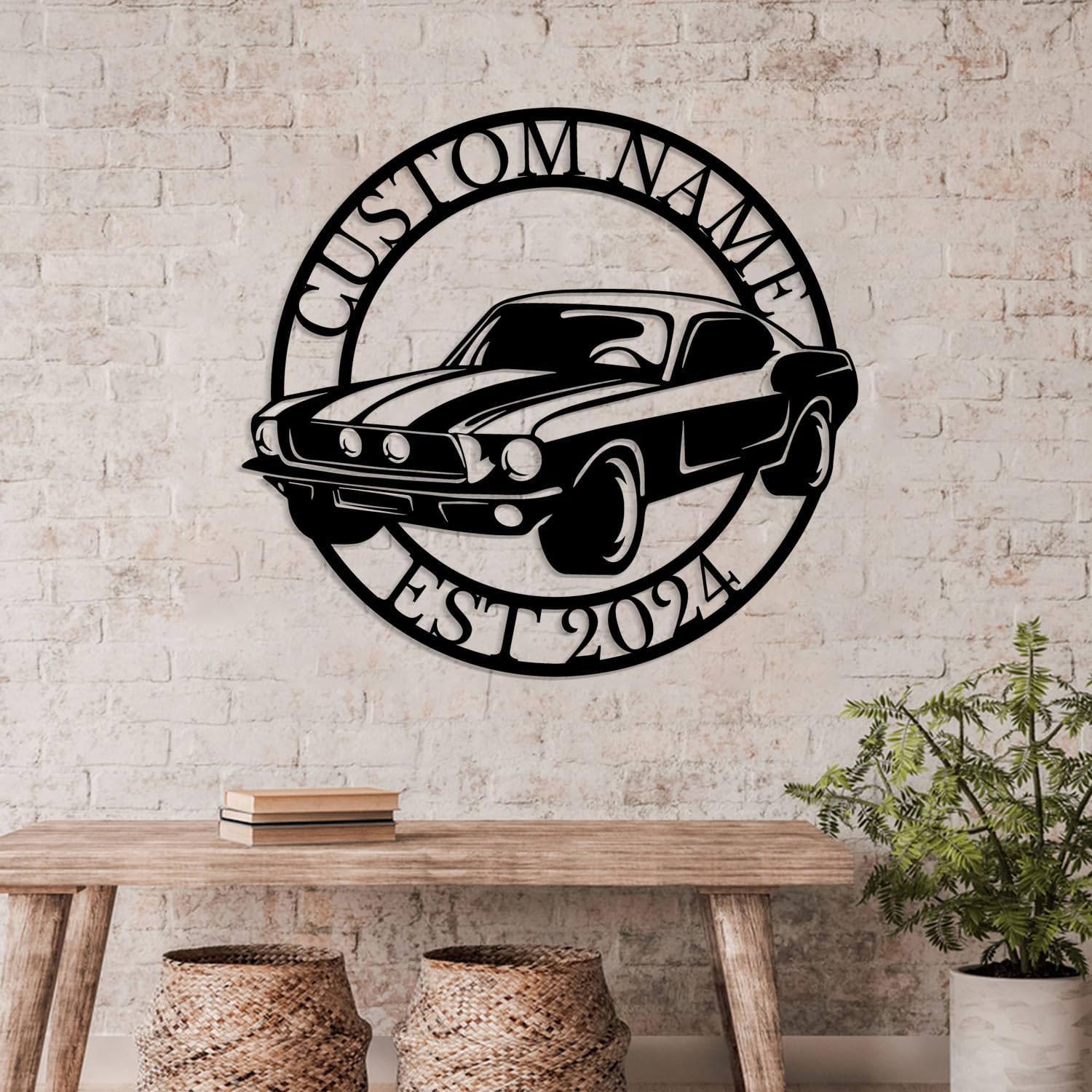 Custom Car/Truck Metal Signs - Personalized Name Wall Art Decor, Garage/Workshop Sign, Car Name Wall Art Decor (Style-6)