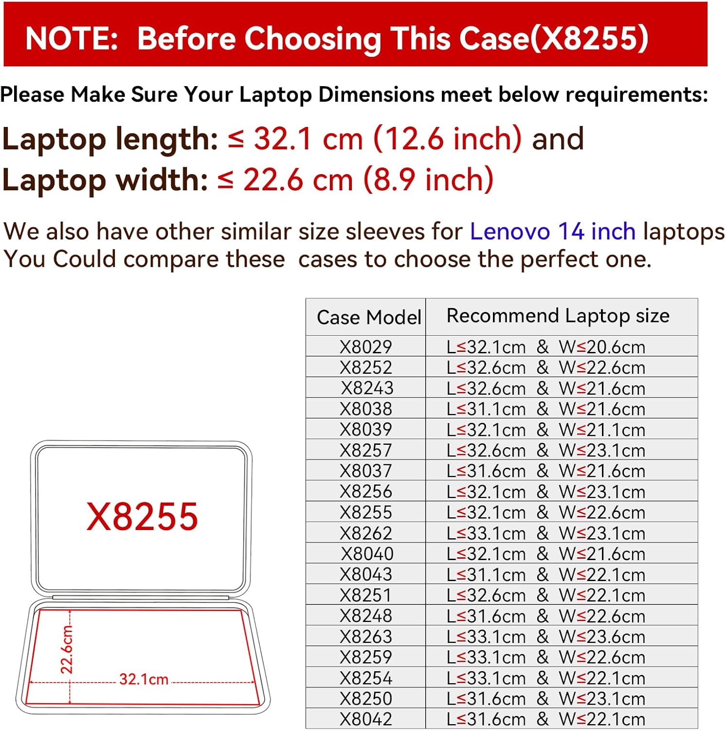 Smatree Hard EVA Protective Sleeve Case Compatible for 14 inch Lenovo Yoga 7i 2-in-1 Gen 10, for ThinkPad P14s Gen 3 Laptop Notebook Bag (X8255) - Image 2