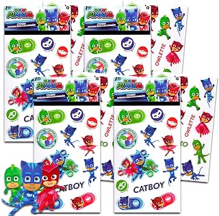 PJ Masks Stickers 4 Pack - 100 PJ Masks Stickers for PJ Masks Party Supplies, Party Favors, Birthdays, and More | PJ Masks Stickers for Kids