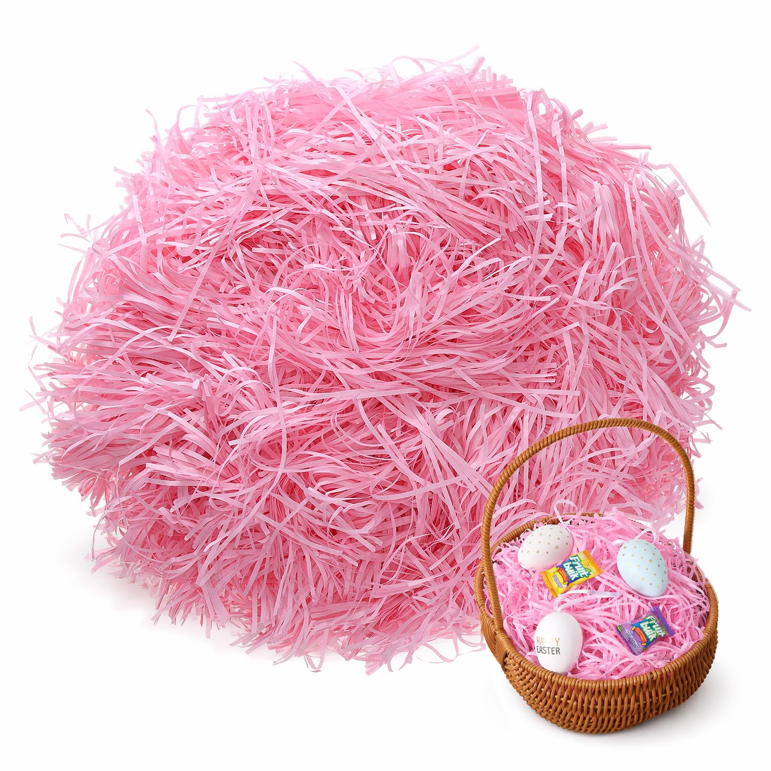 Festicy Ostergras pink I 200g Ostergras Natur als Füllmaterial Geschenk und Osterkörbchen Füllung I Für Deine Ostern Deko I als Geschenkbox Füllmaterial geeignet