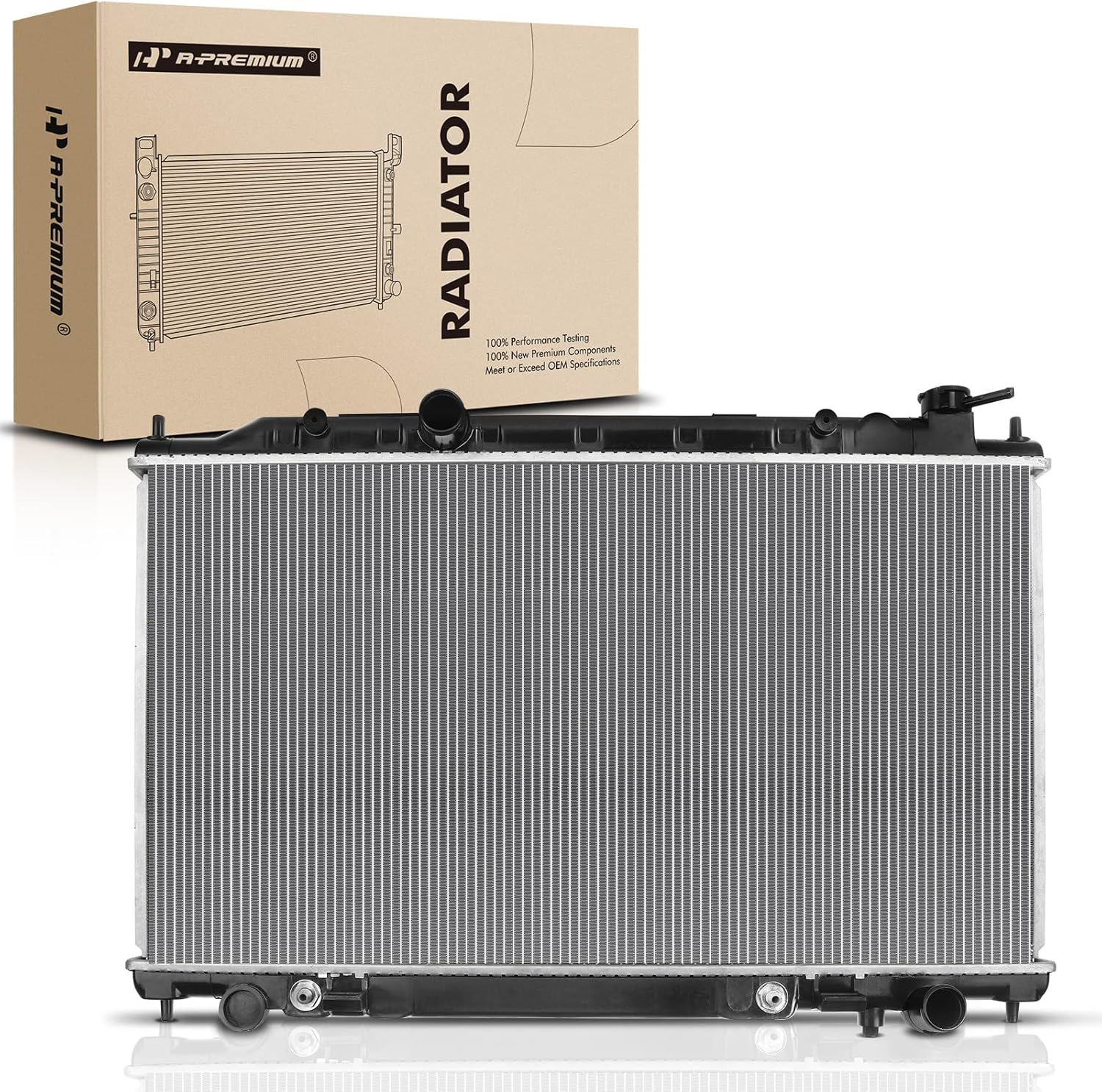 A-Premium Engine Coolant Radiator Assembly with Transmission Oil Cooler Compatible with Nissan Maxima 2007 2008 V6 3.5L, Automatic Transmission