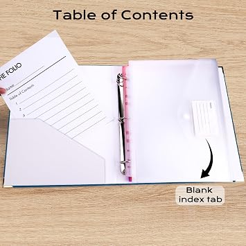 XKDOUS Important Document Organizer with 9 Pockets, Aesthetic Folio Folders 3-Ring Accordion Storage Binders Linen Expanding File Folder for Papers, Documents and Files