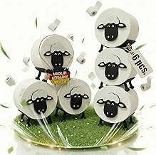 Sheep Toilet Roll Holder Set of 6 - Stackable Toilet Paper Holder for 38-42 mm Rolls - Funny Toilet Roll Holder Toilet & Bathroom Decoration | R-Satz Shop