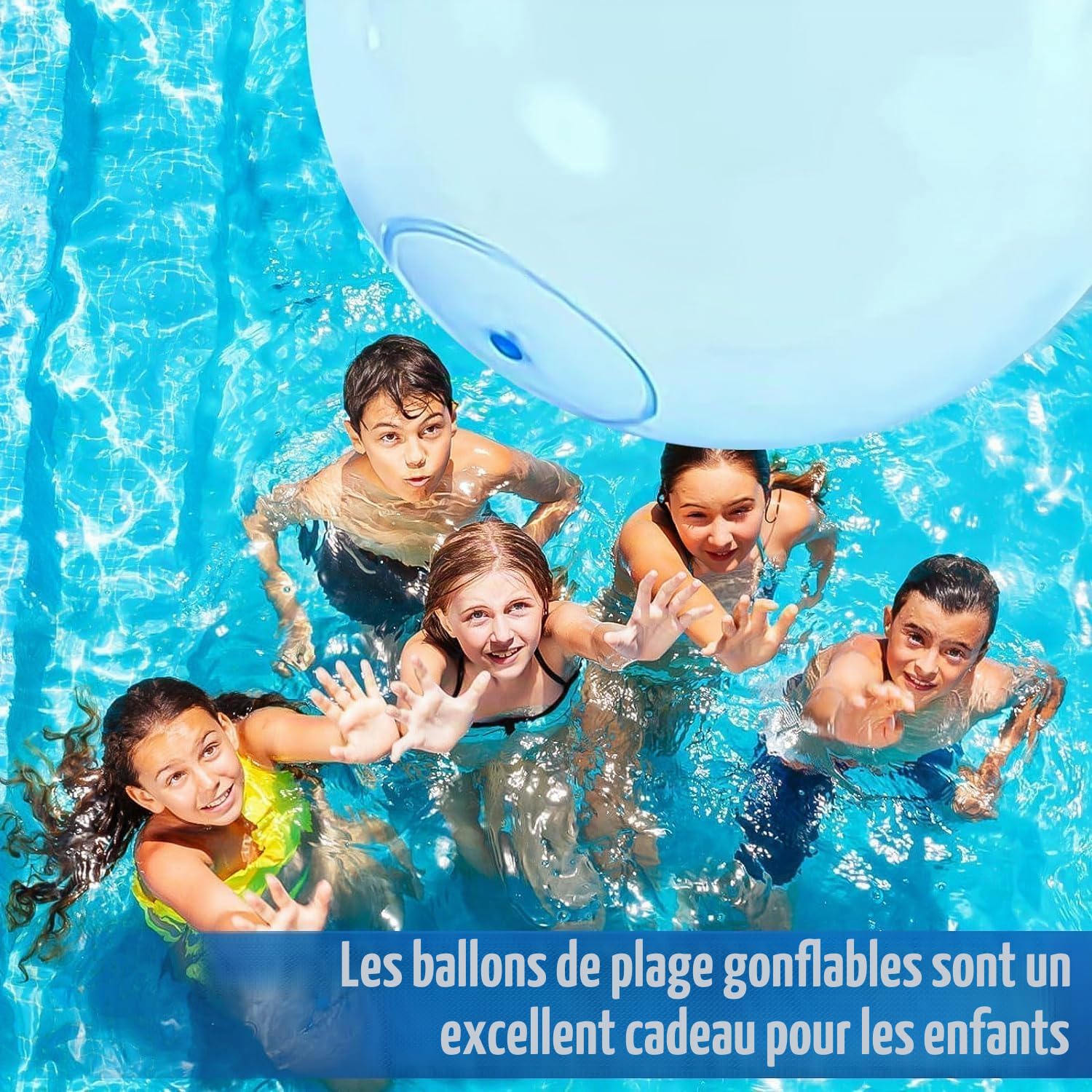 Ballon à bulles gonflable XXL - 120 cm - Transparent - Pour enfants et adultes - Jouet de plage et de jardin - Pour fêtes et loisirs (A)