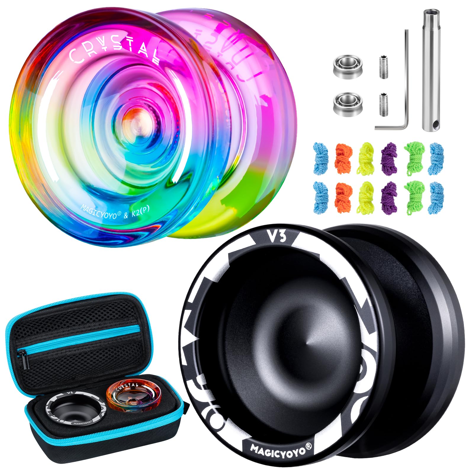 MAGICYOYO Reponsive Yoyo for Kids Beginners, 2 Pack Metal Yoyos V3 + K2