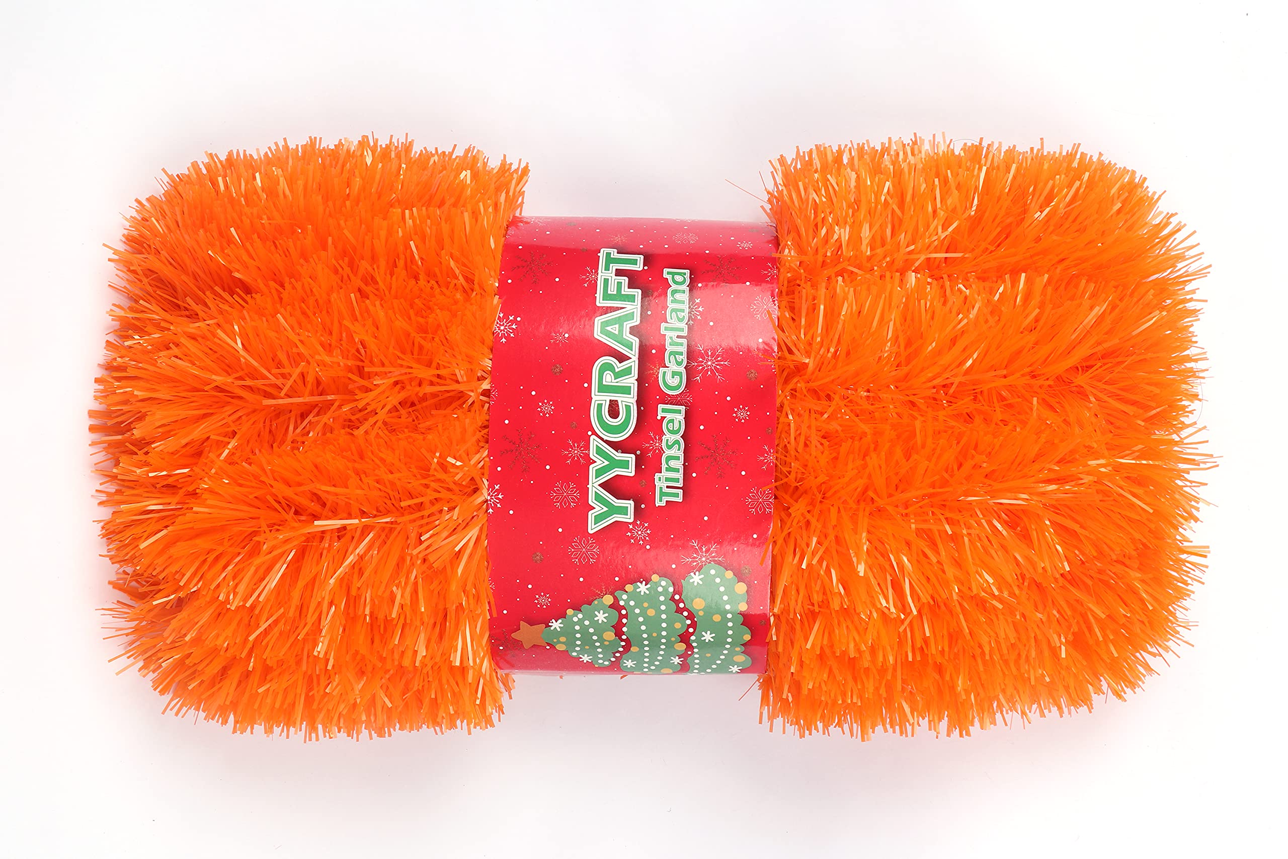 Guirlande de Noël orange en aluminium 13 m pour habiller les grands espaces