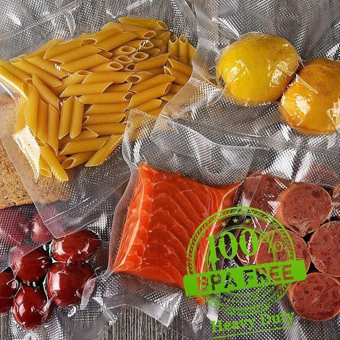 Bolsas al vacío para alimentos 6 pack rollos 11"x20' y 8"x20' miniatura 2