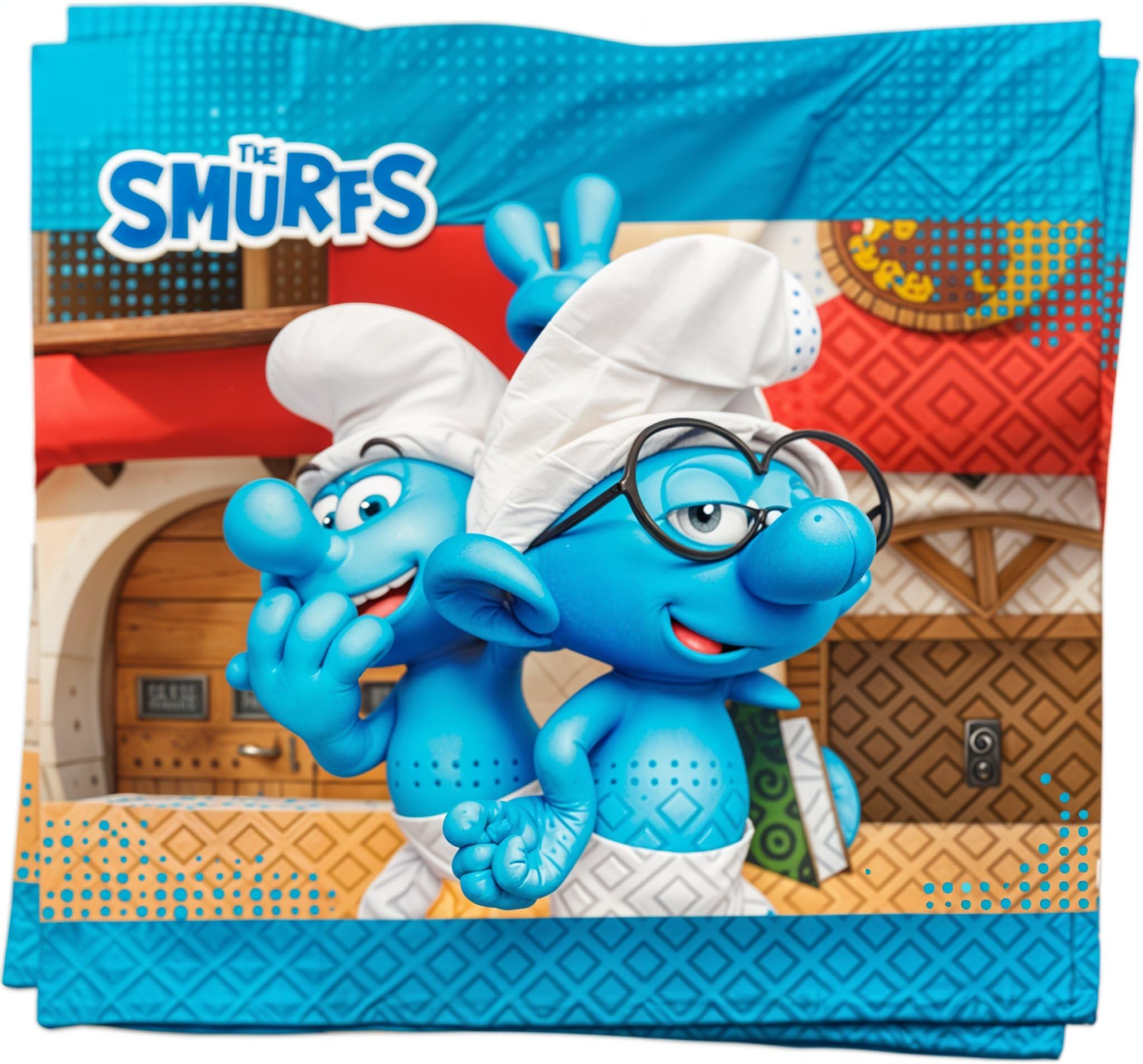 `Smurfs' 20 paper napkins, 12.9x12.9 inch, colorful, 3-ply, disposable napkins for kids birthday or theme party