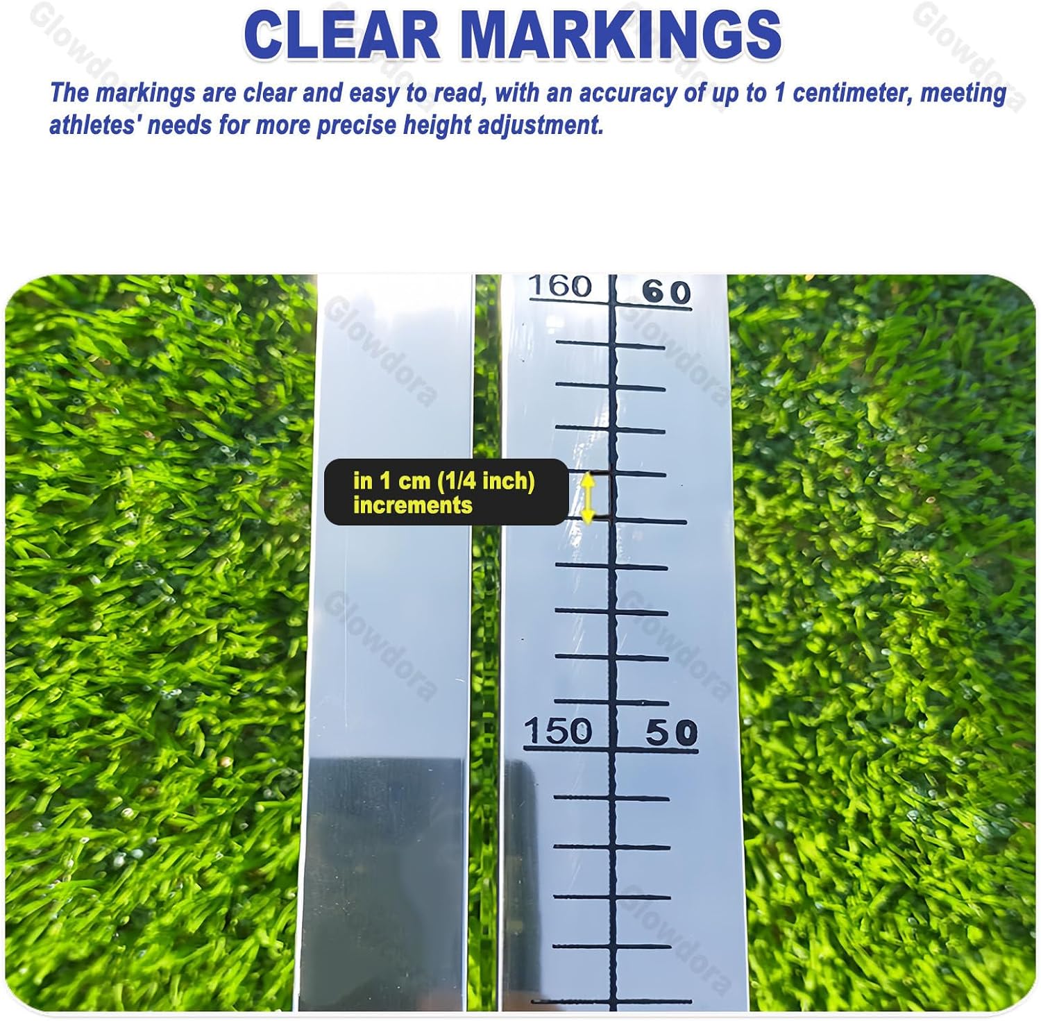 1 Pair Aluminum High Jump Standards, Portable Competition Track & Field High Jump Standard, High Jump Equipment Kit for Training and School Sports, 1-7.5ft Adjustable,with Wheels