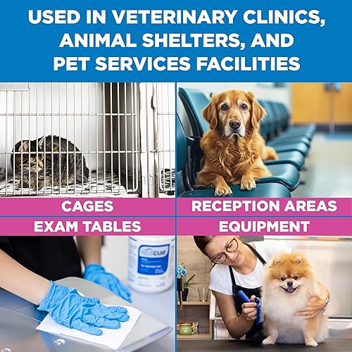 Miniatura 4 de REScue Toallitas para mascotas de un solo paso limpiador para perreras y más, toallitas extra grandes de 11 x 12 pulgadas, bolsa de repuesto de 160