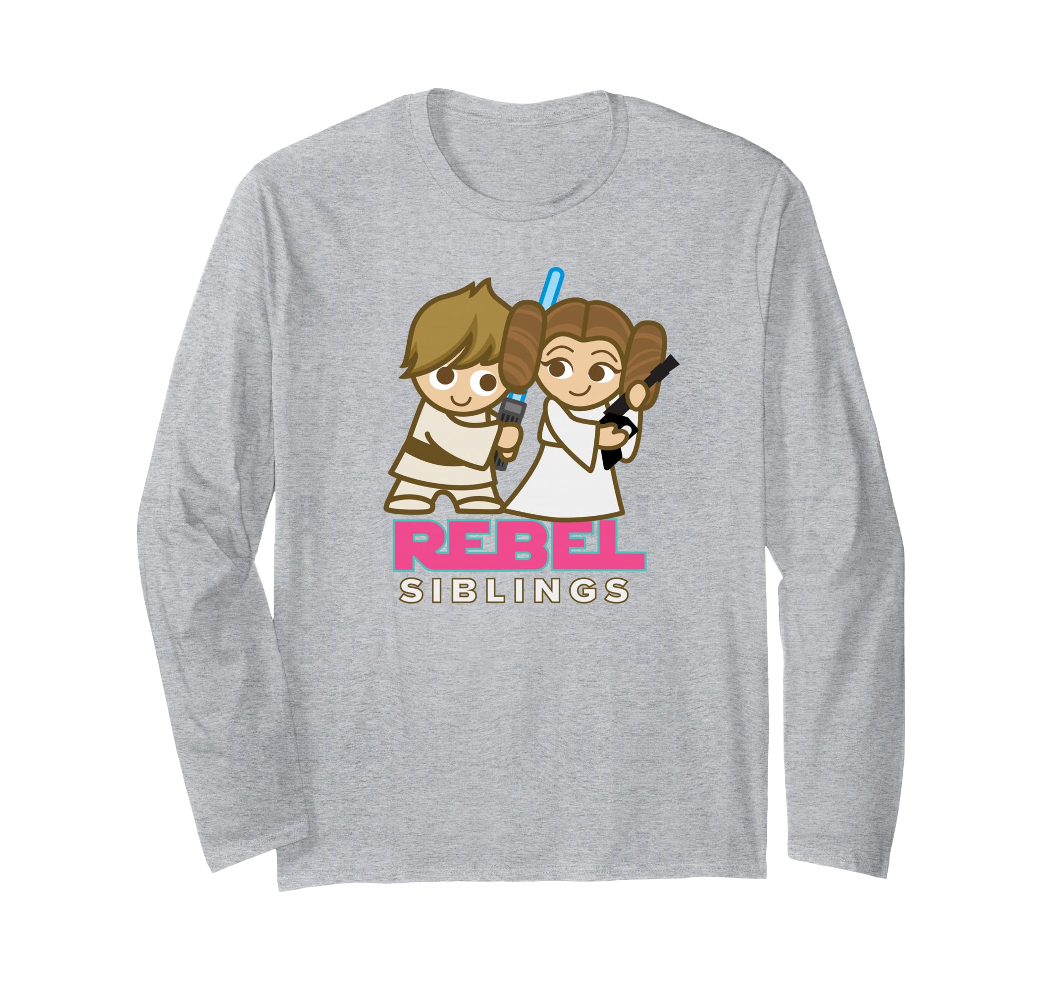 T-shirt Star Wars Luke et Leia l'esprit de famille et de la rébellion à manches longues
