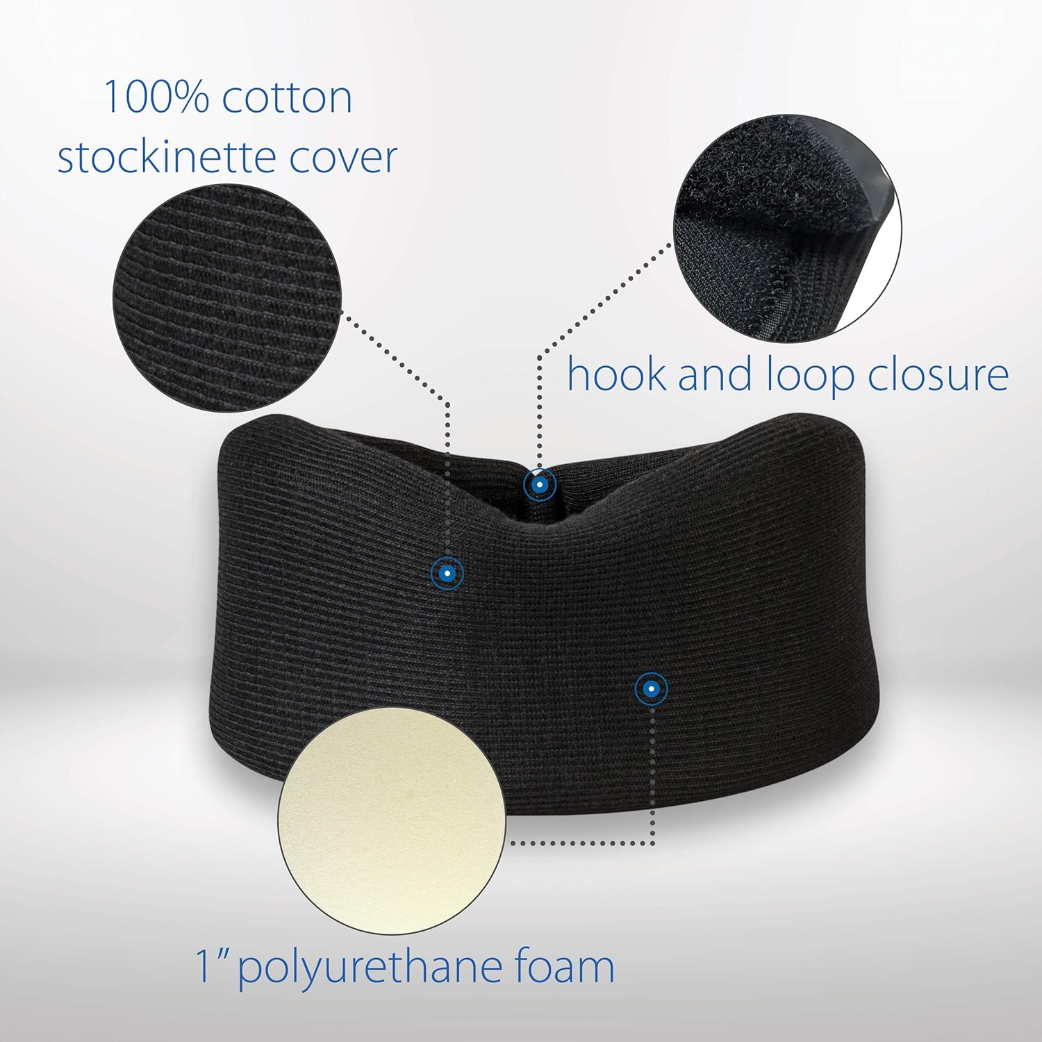 Core Products Soft Foam Cervical Collar Neck Support Brace, Medium, Black Dual Comfort CorPak Hot/Cold Pack, 6"x20"