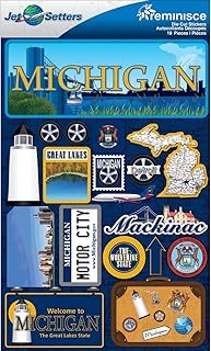 Reminisce Jet Setters 2 3-Dimensional Sticker, Michigan