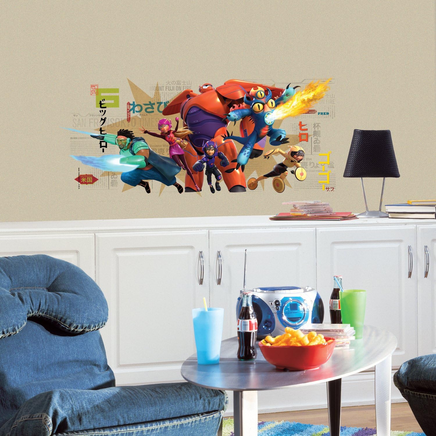 RoomMates Big Hero 6 Wall Graphix Peel And Stick Giant Wall Decals ...