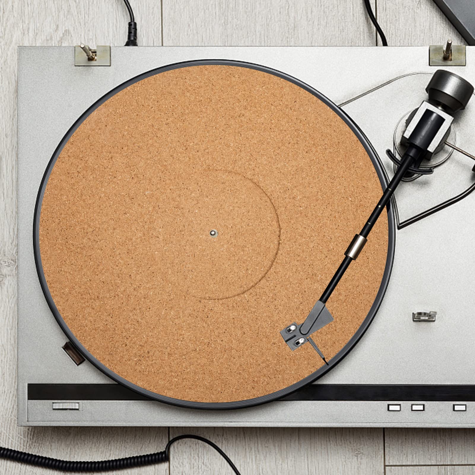 SWOOMEY Cork Vinyl Record Mat Thick Protective Pad for Turntable Vinyl Disc Durable Antistatic Design Replacement for Record Players Easy to Use Home Disc Mat