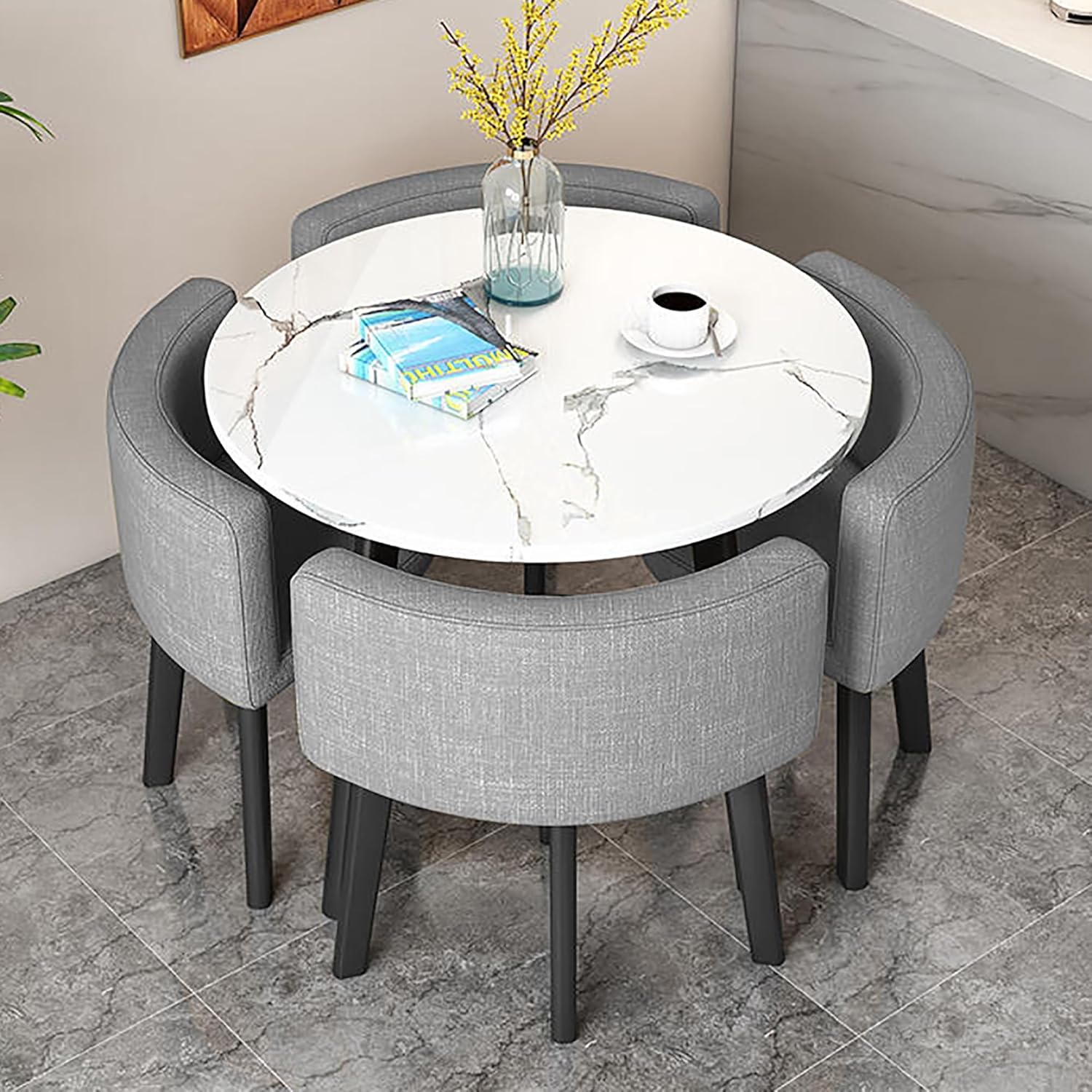 Office Reception Table and Chair Set, Conference Room Coffee Table, Hotel Meeting Room Furniture for Balcony Bedroom Casual