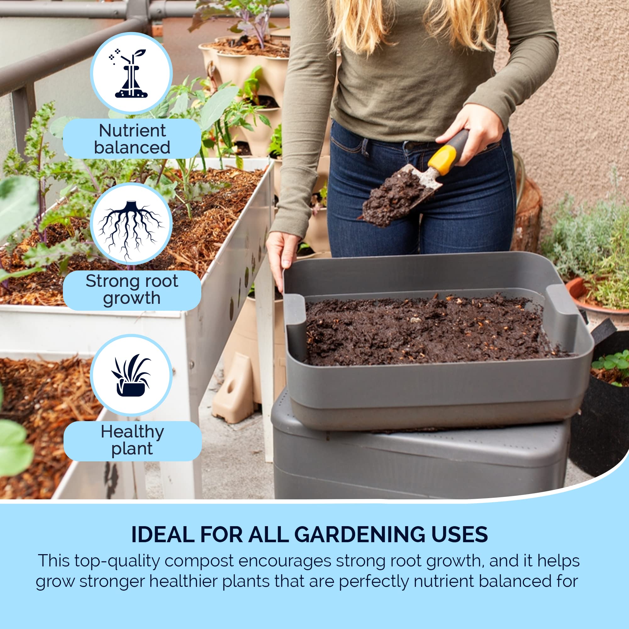 Buy Pelle & Sol 60L MultiPurpose Compost Soil Bag Organic Soil Seed