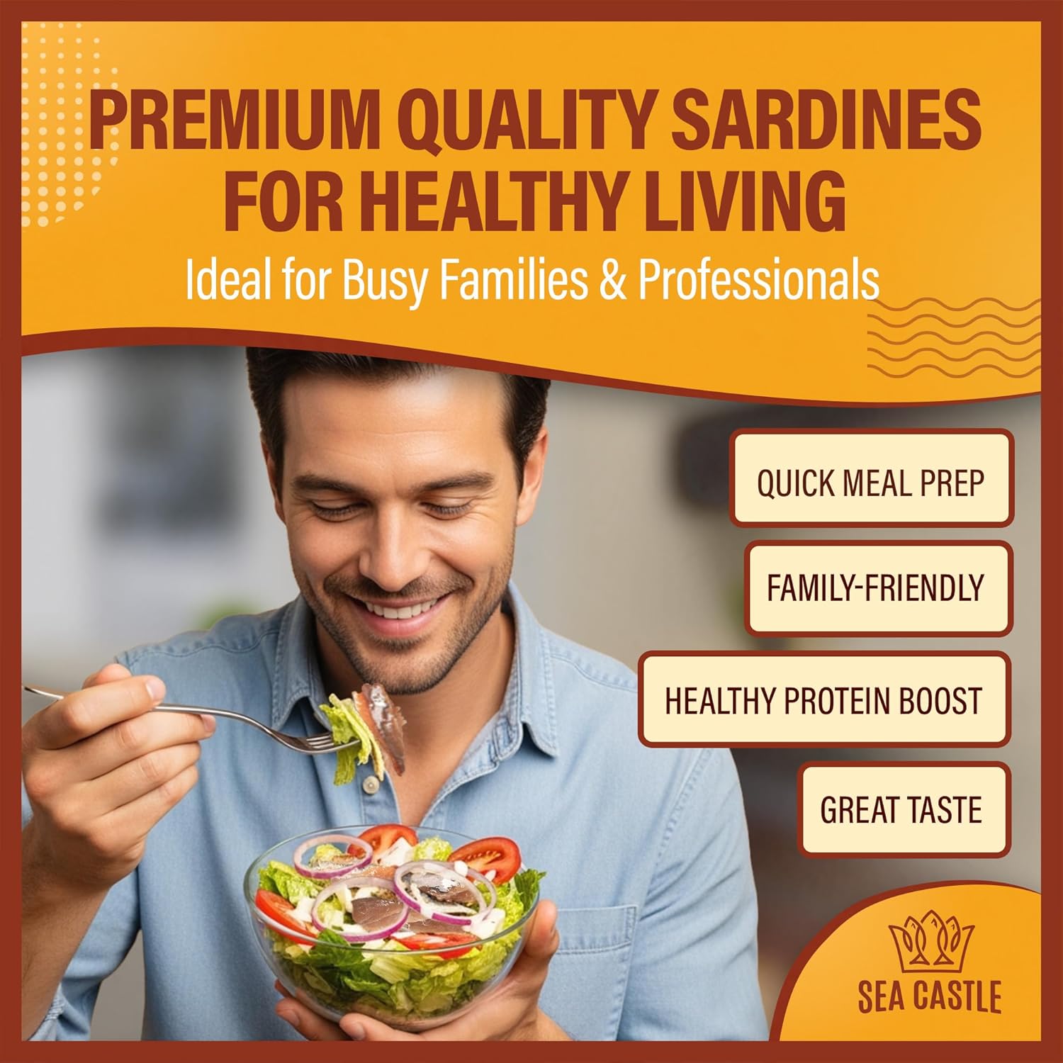 Sea Castle Flat Fillets Anchovies In Pure Olive Oil 2 OZ (12 Pack) Wild Caught Fish, Easy Open Can, Kosher - Image 4