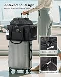 Pecute Top-Expandable Cat Carrier (42 * 28 * 23cm),Breathable Dog Carrier Soft-Sided Pet Carrier for Small Cats with Locking Safety Zippers and Waterprooff Pee Pad + Pet ID Tag,Black | Top side expandable, breathable scratch-resistant mesh, leakproof
