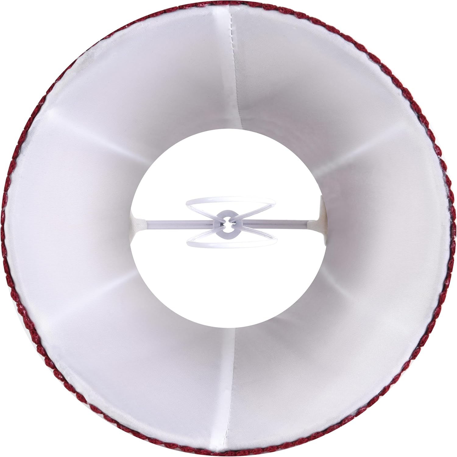 GO&SO Clip on Lamp Shades Burgundy Silk, Hand Crafted Petal Chandelier Shades Set of 6, 3.15" Top x 5.5" Bottom x 4.72" High, Small Desk Shade/Wall Lights,Table Lamps for Bedroom,Living Room Decor