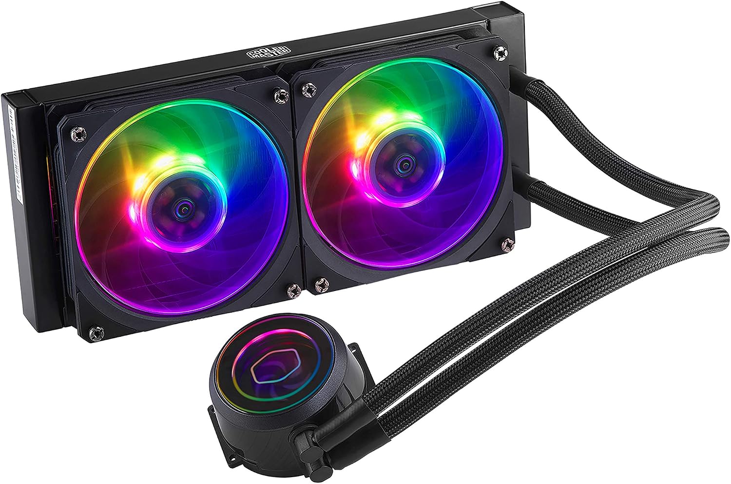 ❤ Crazy Deals Cooler Master Masterliquid ML240P Mirage CPU Water Cooler with 2X 120mm ARGB Fans, 240 x 120mm Radiator, PWM Pump, MasterGel Pro Thermal Compound and ARGB Controller Included