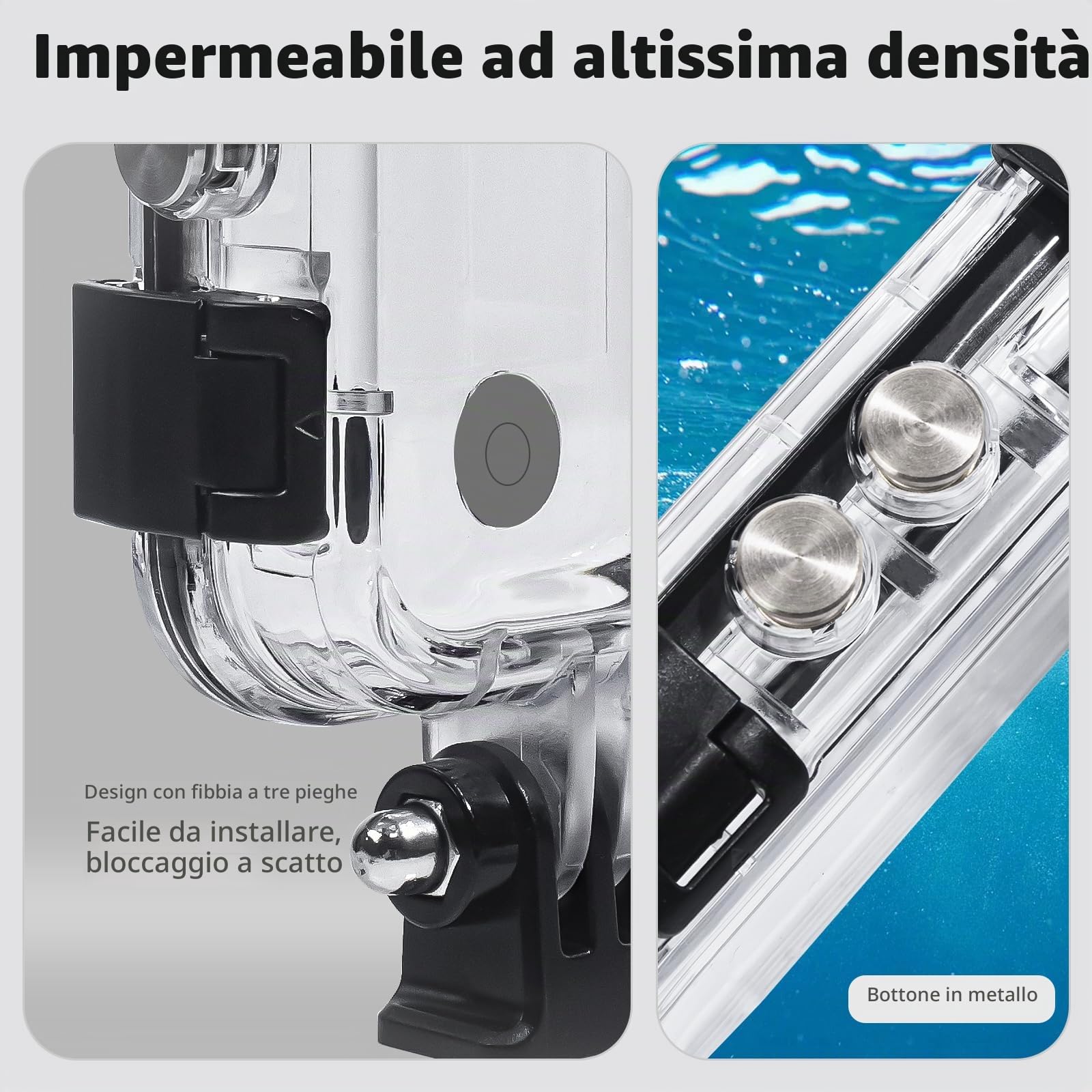 FitStill custodia impermeabile 40m per Insta 360 X3, protezione subacquea PC con staffa montaggio, accessori per action cam